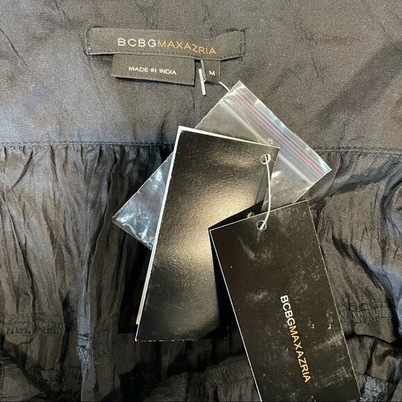 BCBGMaxAzria Silk Broomstick Skirt Womens M Boho Chic Festival Coquette - Picture 5 of 8